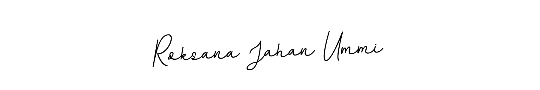 The best way (BallpointsItalic-DORy9) to make a short signature is to pick only two or three words in your name. The name Roksana Jahan Ummi include a total of six letters. For converting this name. Roksana Jahan Ummi signature style 11 images and pictures png