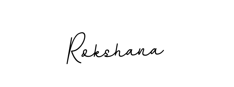 Make a beautiful signature design for name Rokshana. With this signature (BallpointsItalic-DORy9) style, you can create a handwritten signature for free. Rokshana signature style 11 images and pictures png