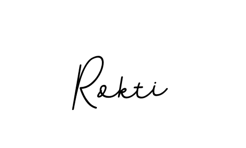 The best way (BallpointsItalic-DORy9) to make a short signature is to pick only two or three words in your name. The name Rokti include a total of six letters. For converting this name. Rokti signature style 11 images and pictures png
