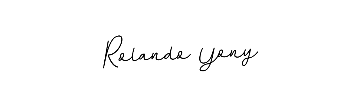 if you are searching for the best signature style for your name Rolando Yony. so please give up your signature search. here we have designed multiple signature styles  using BallpointsItalic-DORy9. Rolando Yony signature style 11 images and pictures png