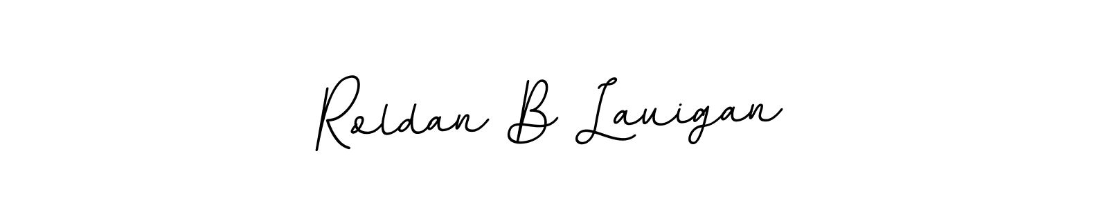 It looks lik you need a new signature style for name Roldan B Lauigan. Design unique handwritten (BallpointsItalic-DORy9) signature with our free signature maker in just a few clicks. Roldan B Lauigan signature style 11 images and pictures png