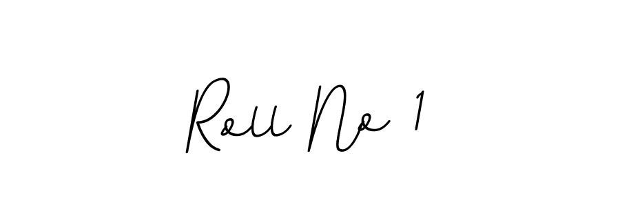 Use a signature maker to create a handwritten signature online. With this signature software, you can design (BallpointsItalic-DORy9) your own signature for name Roll No 1. Roll No 1 signature style 11 images and pictures png