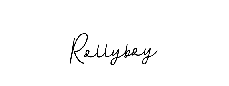 Use a signature maker to create a handwritten signature online. With this signature software, you can design (BallpointsItalic-DORy9) your own signature for name Rollyboy. Rollyboy signature style 11 images and pictures png