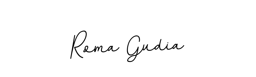 Make a beautiful signature design for name Roma Gudia. With this signature (BallpointsItalic-DORy9) style, you can create a handwritten signature for free. Roma Gudia signature style 11 images and pictures png