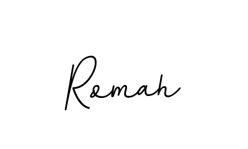 Make a beautiful signature design for name Romah. With this signature (BallpointsItalic-DORy9) style, you can create a handwritten signature for free. Romah signature style 11 images and pictures png