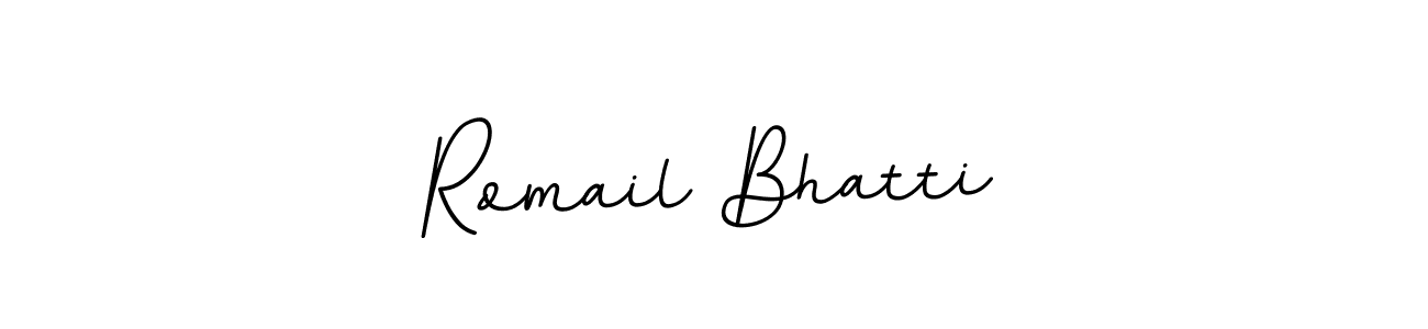 Use a signature maker to create a handwritten signature online. With this signature software, you can design (BallpointsItalic-DORy9) your own signature for name Romail Bhatti. Romail Bhatti signature style 11 images and pictures png