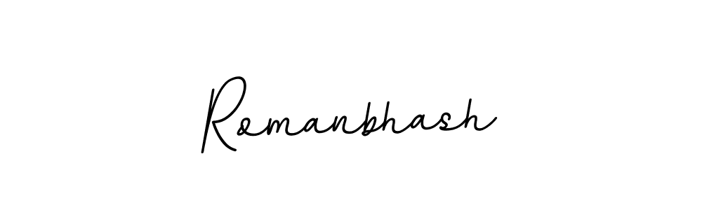 Make a beautiful signature design for name Romanbhash. With this signature (BallpointsItalic-DORy9) style, you can create a handwritten signature for free. Romanbhash signature style 11 images and pictures png