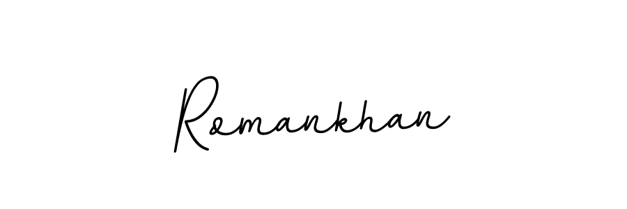 Design your own signature with our free online signature maker. With this signature software, you can create a handwritten (BallpointsItalic-DORy9) signature for name Romankhan. Romankhan signature style 11 images and pictures png