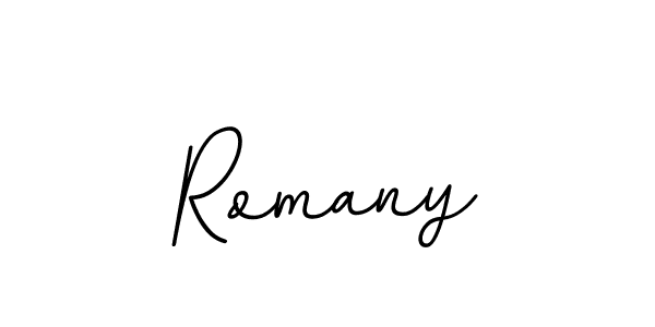 You should practise on your own different ways (BallpointsItalic-DORy9) to write your name (Romany) in signature. don't let someone else do it for you. Romany signature style 11 images and pictures png