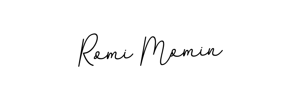 Design your own signature with our free online signature maker. With this signature software, you can create a handwritten (BallpointsItalic-DORy9) signature for name Romi Momin. Romi Momin signature style 11 images and pictures png