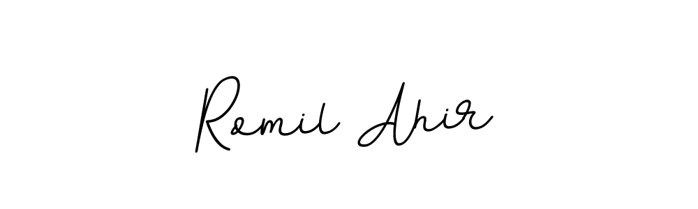 Make a beautiful signature design for name Romil Ahir. Use this online signature maker to create a handwritten signature for free. Romil Ahir signature style 11 images and pictures png