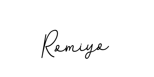 Make a beautiful signature design for name Romiyo. With this signature (BallpointsItalic-DORy9) style, you can create a handwritten signature for free. Romiyo signature style 11 images and pictures png