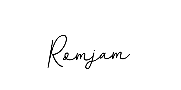 Also we have Romjam name is the best signature style. Create professional handwritten signature collection using BallpointsItalic-DORy9 autograph style. Romjam signature style 11 images and pictures png