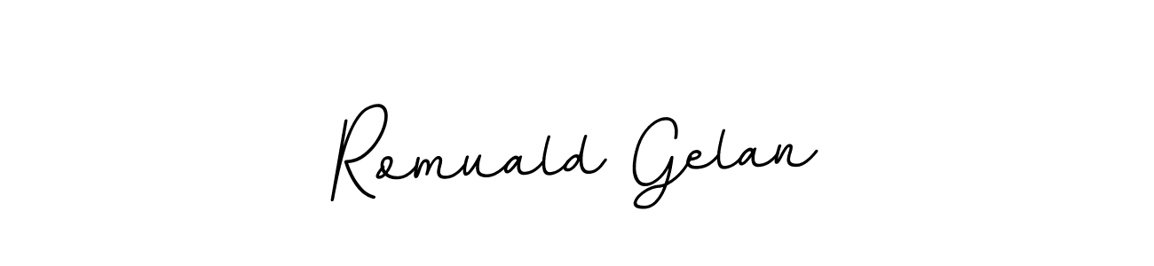 How to make Romuald Gelan signature? BallpointsItalic-DORy9 is a professional autograph style. Create handwritten signature for Romuald Gelan name. Romuald Gelan signature style 11 images and pictures png