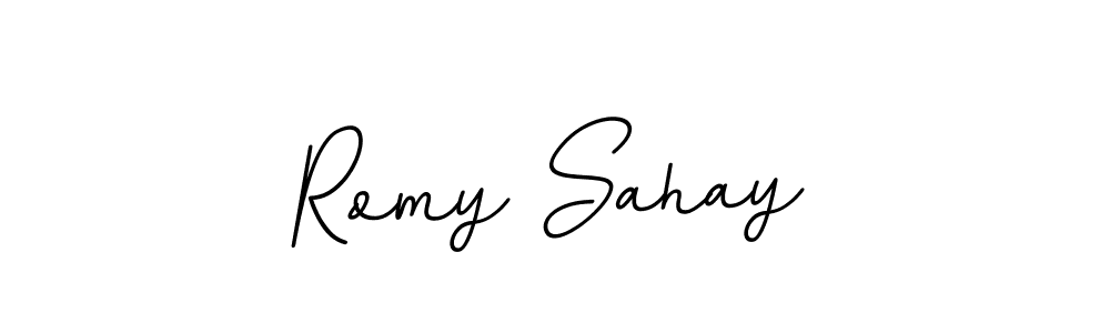 Romy Sahay stylish signature style. Best Handwritten Sign (BallpointsItalic-DORy9) for my name. Handwritten Signature Collection Ideas for my name Romy Sahay. Romy Sahay signature style 11 images and pictures png