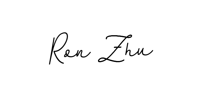 How to make Ron Zhu name signature. Use BallpointsItalic-DORy9 style for creating short signs online. This is the latest handwritten sign. Ron Zhu signature style 11 images and pictures png