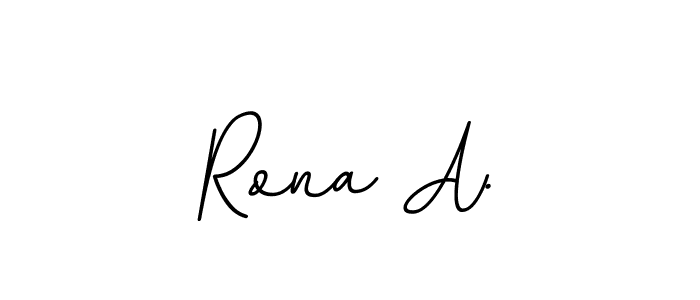 Use a signature maker to create a handwritten signature online. With this signature software, you can design (BallpointsItalic-DORy9) your own signature for name Rona A.. Rona A. signature style 11 images and pictures png