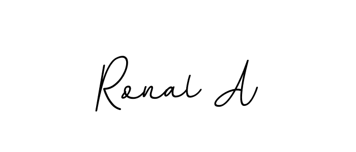 Make a beautiful signature design for name Ronal A. With this signature (BallpointsItalic-DORy9) style, you can create a handwritten signature for free. Ronal A signature style 11 images and pictures png
