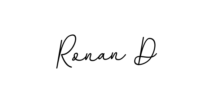 How to make Ronan D name signature. Use BallpointsItalic-DORy9 style for creating short signs online. This is the latest handwritten sign. Ronan D signature style 11 images and pictures png