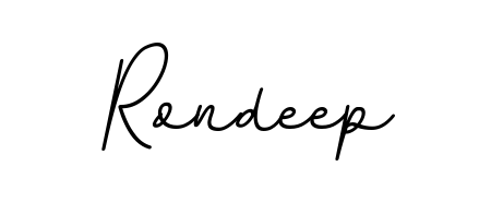 Make a beautiful signature design for name Rondeep. With this signature (BallpointsItalic-DORy9) style, you can create a handwritten signature for free. Rondeep signature style 11 images and pictures png