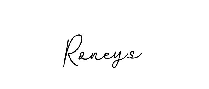 Use a signature maker to create a handwritten signature online. With this signature software, you can design (BallpointsItalic-DORy9) your own signature for name Roney.s. Roney.s signature style 11 images and pictures png