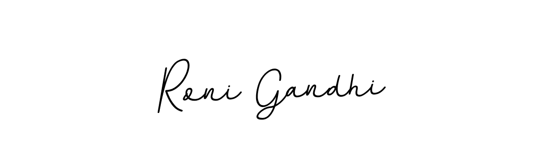 Use a signature maker to create a handwritten signature online. With this signature software, you can design (BallpointsItalic-DORy9) your own signature for name Roni Gandhi. Roni Gandhi signature style 11 images and pictures png