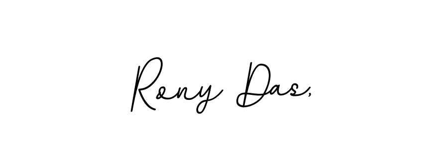 The best way (BallpointsItalic-DORy9) to make a short signature is to pick only two or three words in your name. The name Rony Das, include a total of six letters. For converting this name. Rony Das, signature style 11 images and pictures png