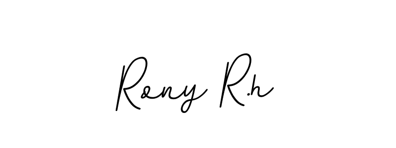 It looks lik you need a new signature style for name Rony R.h. Design unique handwritten (BallpointsItalic-DORy9) signature with our free signature maker in just a few clicks. Rony R.h signature style 11 images and pictures png