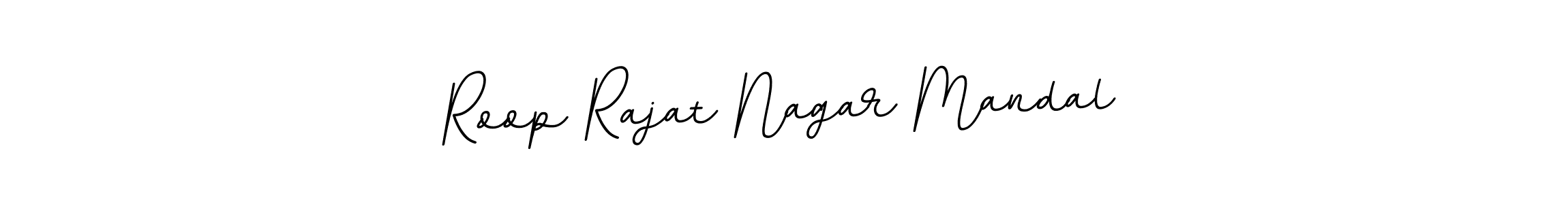 Create a beautiful signature design for name Roop Rajat Nagar Mandal. With this signature (BallpointsItalic-DORy9) fonts, you can make a handwritten signature for free. Roop Rajat Nagar Mandal signature style 11 images and pictures png