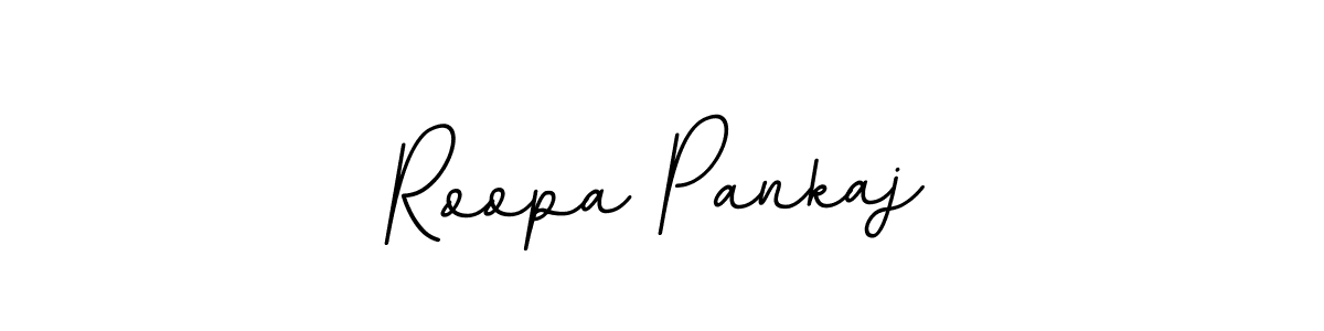 How to make Roopa Pankaj name signature. Use BallpointsItalic-DORy9 style for creating short signs online. This is the latest handwritten sign. Roopa Pankaj signature style 11 images and pictures png
