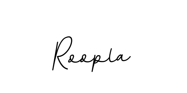 You should practise on your own different ways (BallpointsItalic-DORy9) to write your name (Roopla) in signature. don't let someone else do it for you. Roopla signature style 11 images and pictures png