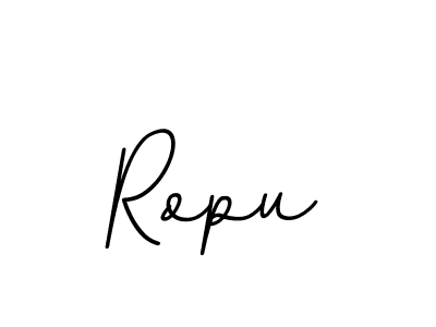 How to make Ropu name signature. Use BallpointsItalic-DORy9 style for creating short signs online. This is the latest handwritten sign. Ropu signature style 11 images and pictures png