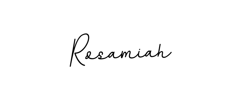 Use a signature maker to create a handwritten signature online. With this signature software, you can design (BallpointsItalic-DORy9) your own signature for name Rosamiah. Rosamiah signature style 11 images and pictures png