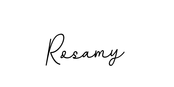 Make a beautiful signature design for name Rosamy. With this signature (BallpointsItalic-DORy9) style, you can create a handwritten signature for free. Rosamy signature style 11 images and pictures png