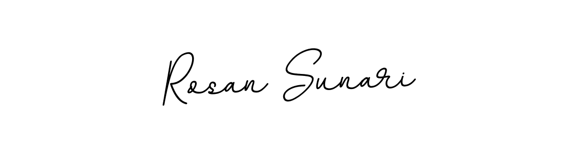 How to make Rosan Sunari name signature. Use BallpointsItalic-DORy9 style for creating short signs online. This is the latest handwritten sign. Rosan Sunari signature style 11 images and pictures png