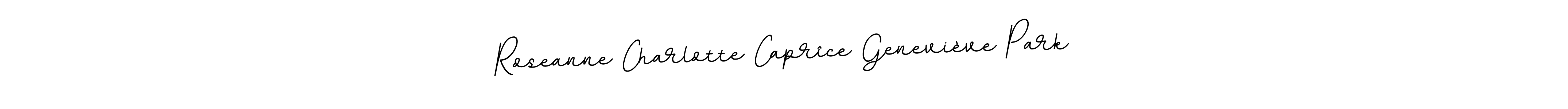 How to Draw Roseanne Charlotte Caprîce Geneviève Park signature style? BallpointsItalic-DORy9 is a latest design signature styles for name Roseanne Charlotte Caprîce Geneviève Park. Roseanne Charlotte Caprîce Geneviève Park signature style 11 images and pictures png