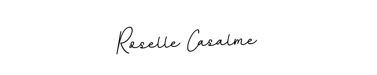 The best way (BallpointsItalic-DORy9) to make a short signature is to pick only two or three words in your name. The name Roselle Casalme include a total of six letters. For converting this name. Roselle Casalme signature style 11 images and pictures png
