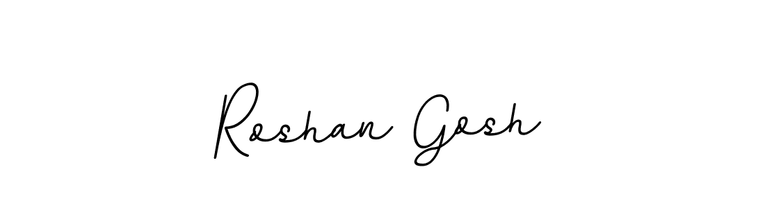 The best way (BallpointsItalic-DORy9) to make a short signature is to pick only two or three words in your name. The name Roshan Gosh include a total of six letters. For converting this name. Roshan Gosh signature style 11 images and pictures png