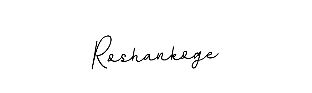 The best way (BallpointsItalic-DORy9) to make a short signature is to pick only two or three words in your name. The name Roshankoge include a total of six letters. For converting this name. Roshankoge signature style 11 images and pictures png