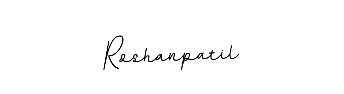 How to make Roshanpatil name signature. Use BallpointsItalic-DORy9 style for creating short signs online. This is the latest handwritten sign. Roshanpatil signature style 11 images and pictures png