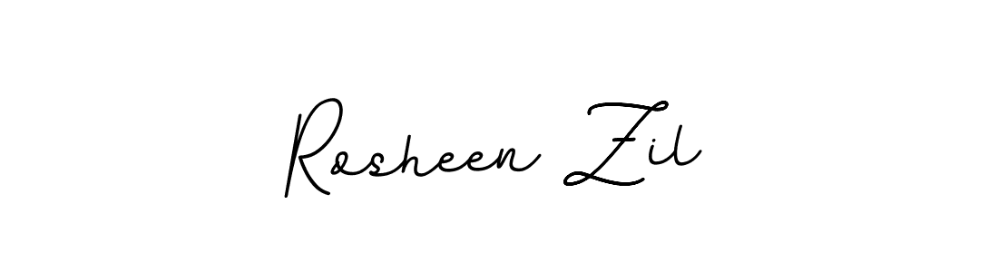 How to make Rosheen Zil name signature. Use BallpointsItalic-DORy9 style for creating short signs online. This is the latest handwritten sign. Rosheen Zil signature style 11 images and pictures png