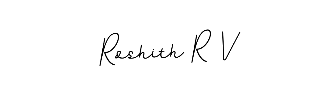 Also You can easily find your signature by using the search form. We will create Roshith R V name handwritten signature images for you free of cost using BallpointsItalic-DORy9 sign style. Roshith R V signature style 11 images and pictures png
