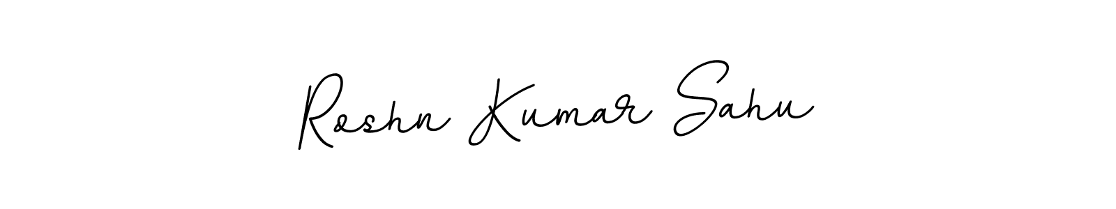 Create a beautiful signature design for name Roshn Kumar Sahu. With this signature (BallpointsItalic-DORy9) fonts, you can make a handwritten signature for free. Roshn Kumar Sahu signature style 11 images and pictures png