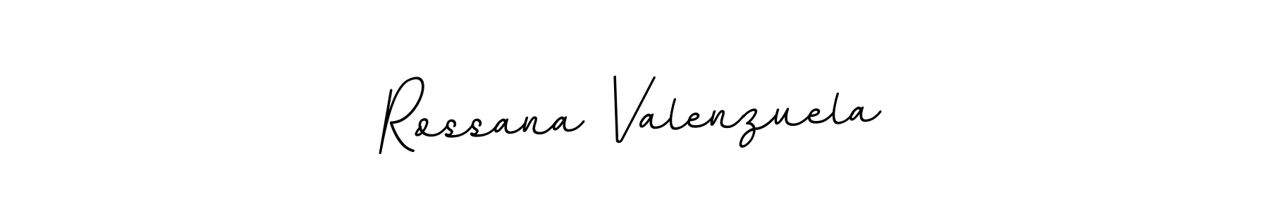 Make a beautiful signature design for name Rossana Valenzuela. With this signature (BallpointsItalic-DORy9) style, you can create a handwritten signature for free. Rossana Valenzuela signature style 11 images and pictures png