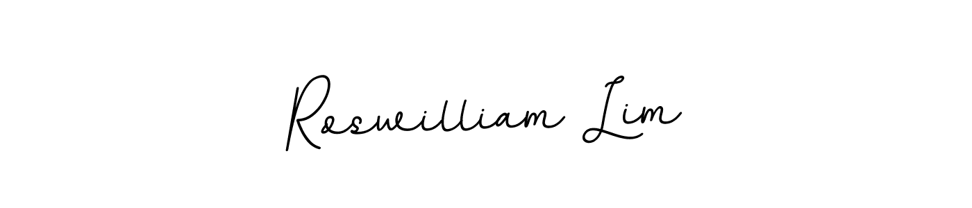 How to make Roswilliam Lim signature? BallpointsItalic-DORy9 is a professional autograph style. Create handwritten signature for Roswilliam Lim name. Roswilliam Lim signature style 11 images and pictures png