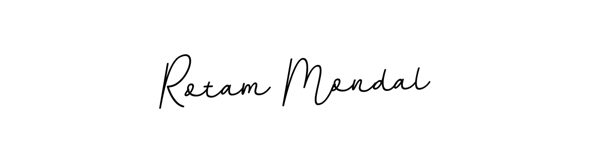 Use a signature maker to create a handwritten signature online. With this signature software, you can design (BallpointsItalic-DORy9) your own signature for name Rotam Mondal. Rotam Mondal signature style 11 images and pictures png