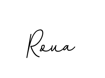 How to make Roua name signature. Use BallpointsItalic-DORy9 style for creating short signs online. This is the latest handwritten sign. Roua signature style 11 images and pictures png