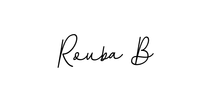 Make a beautiful signature design for name Rouba B. With this signature (BallpointsItalic-DORy9) style, you can create a handwritten signature for free. Rouba B signature style 11 images and pictures png
