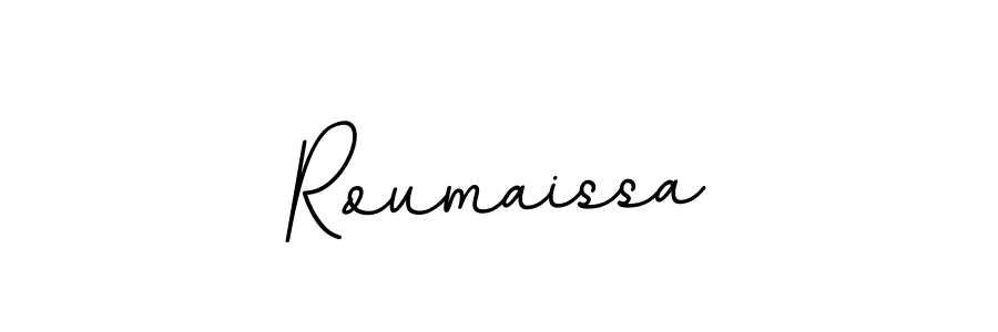 It looks lik you need a new signature style for name Roumaissa. Design unique handwritten (BallpointsItalic-DORy9) signature with our free signature maker in just a few clicks. Roumaissa signature style 11 images and pictures png