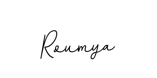How to make Roumya name signature. Use BallpointsItalic-DORy9 style for creating short signs online. This is the latest handwritten sign. Roumya signature style 11 images and pictures png